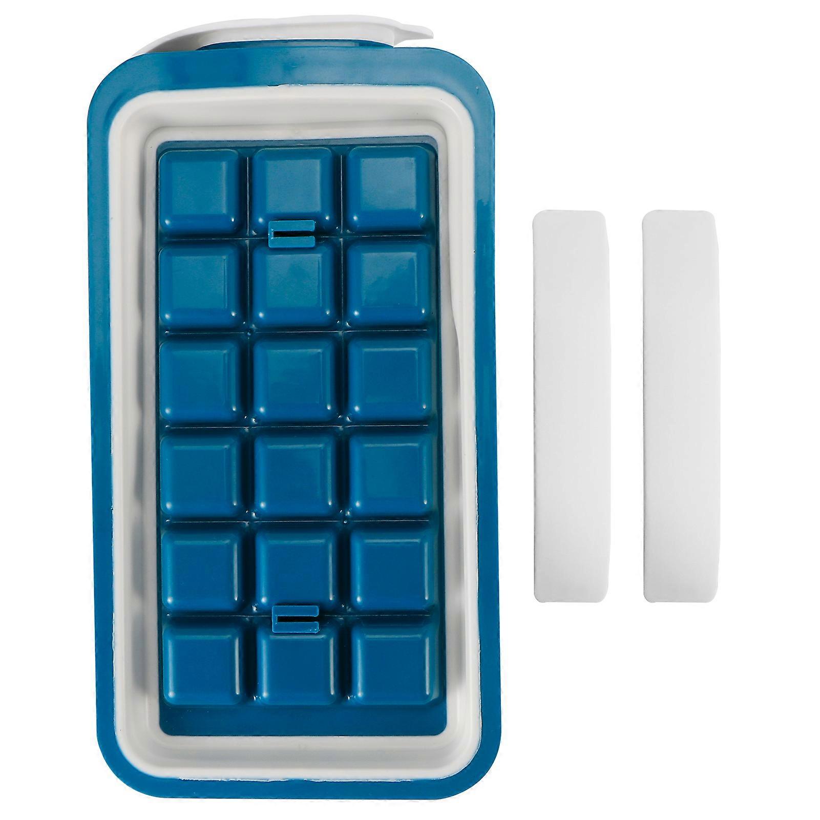 Reinvented Ice Tray Mold Ice Maker With Lid, No Spill Cover, Slow Melting Silicone Ice Container, 16 Compartment Design