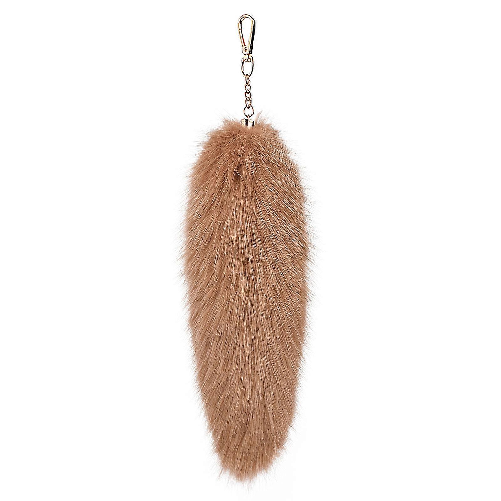 Elegant Foxes Tail Key Holder Soft Bag Charm Pendant Portable Fashion Accessory for Daily Use and Special Occasions Multicolor
