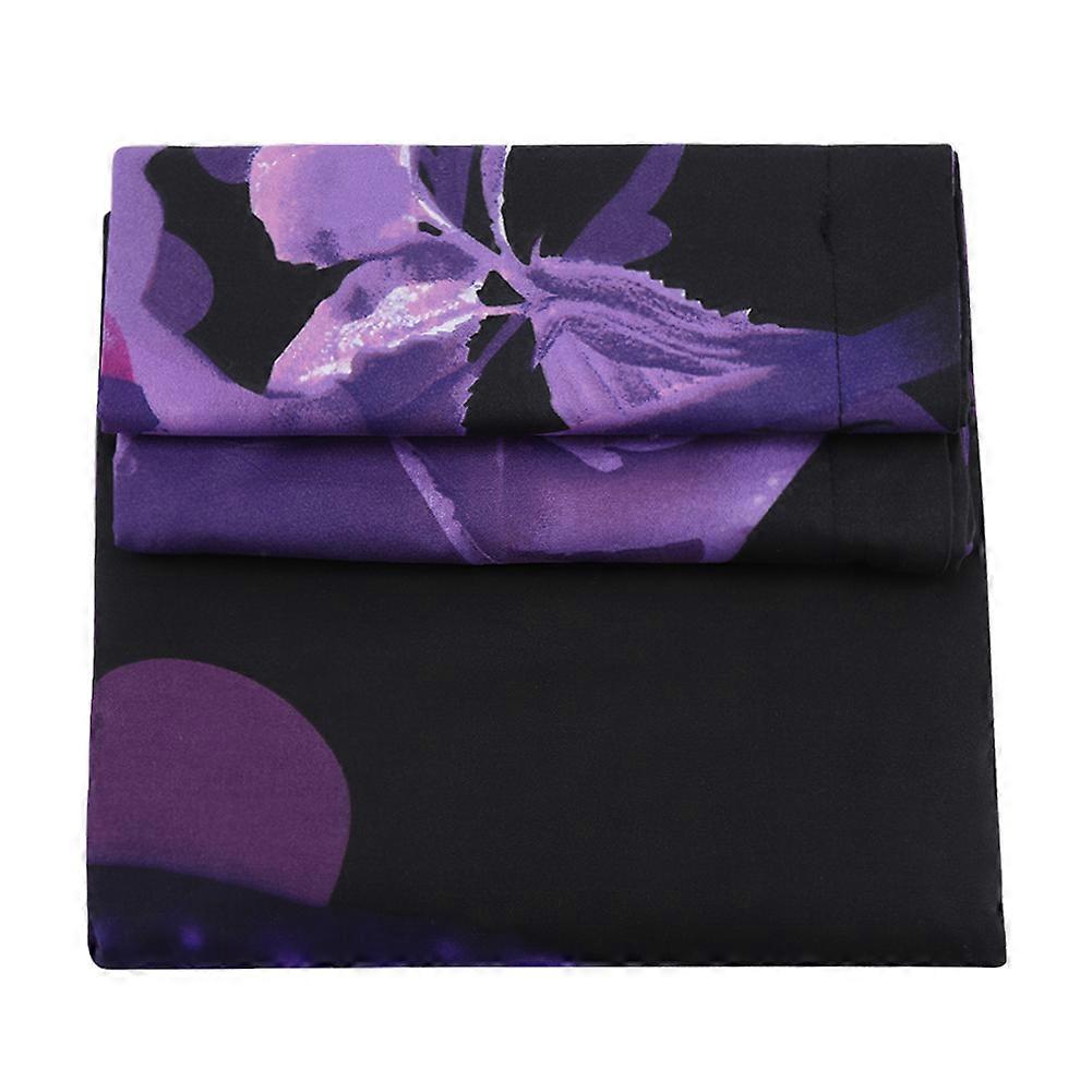 4PCS Bedding Sets Comfortable Duvert Cover Set Purple Rose Bed Comforters Cover 1#