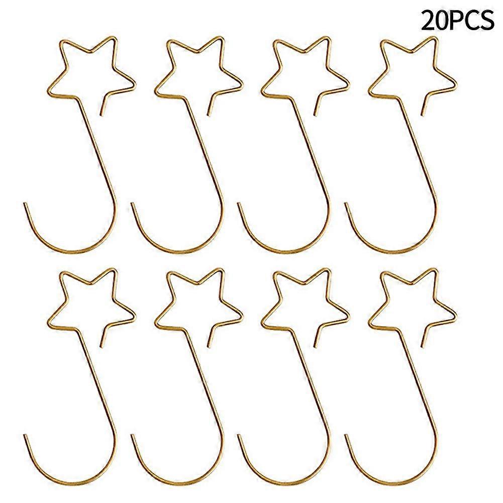 Easy to Use Metal Christmas Ornament Hooks Set of 20 for Festive Decorations