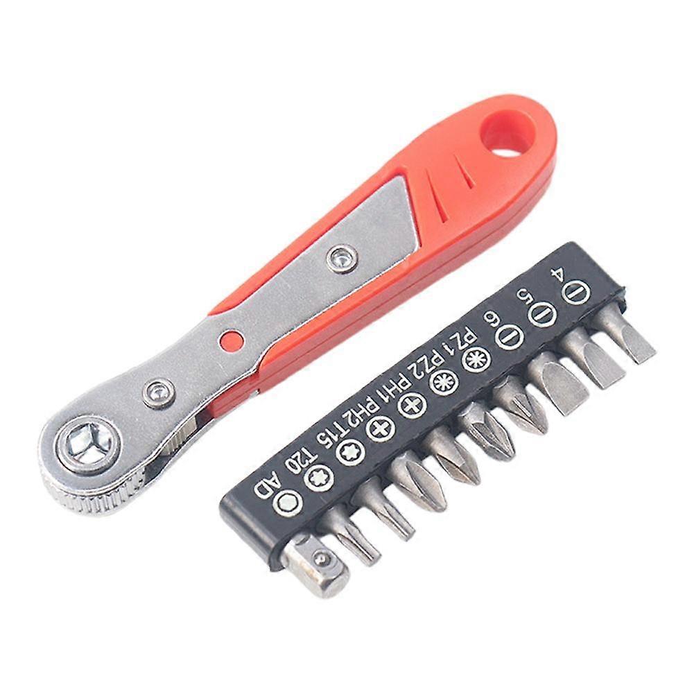 Right Angle Screwdriver Mini Ratchet Wrench Drive with Screwdriver Bits