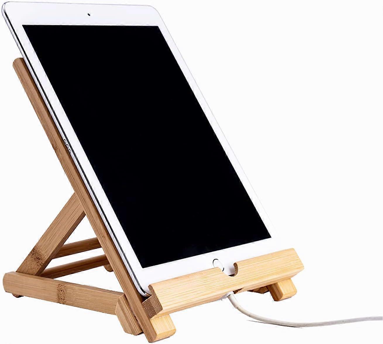 Bamboo Tablet Stand, Foldable Eco-Friendly Stand