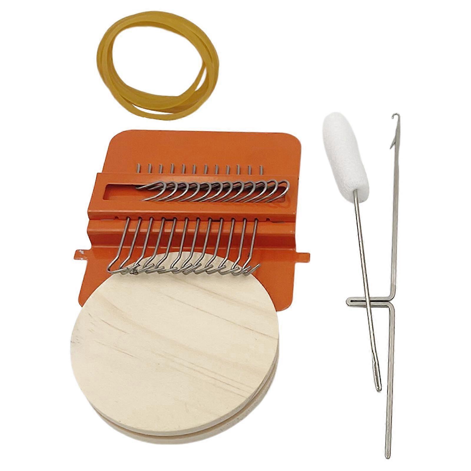 Darning Loom 12/14 Hooks Type Weave Tool,Wooden Weaving Loom for Beginners Hand