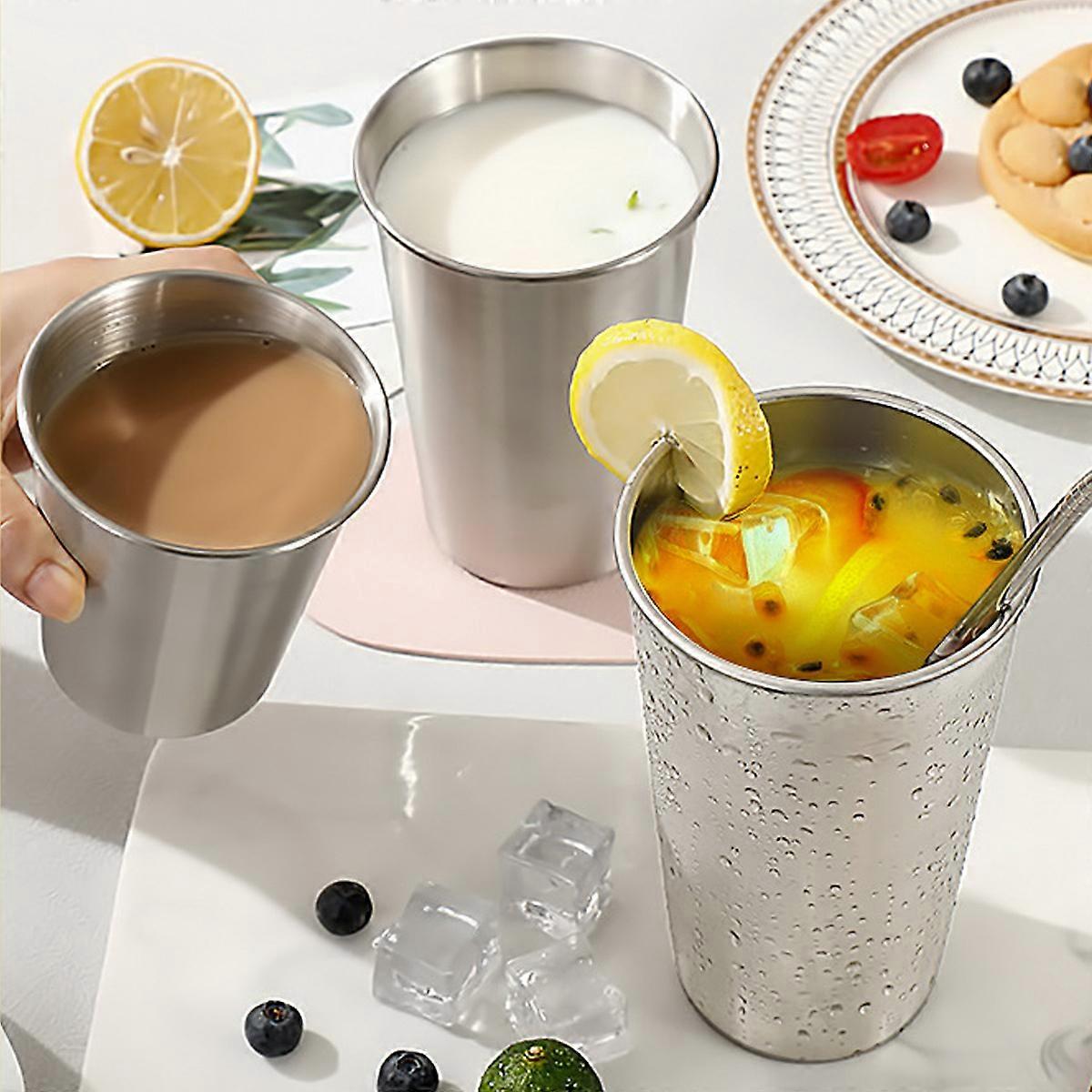 Stainless Steel Drinking Cup, Stackable, Chilling Beer Glasses