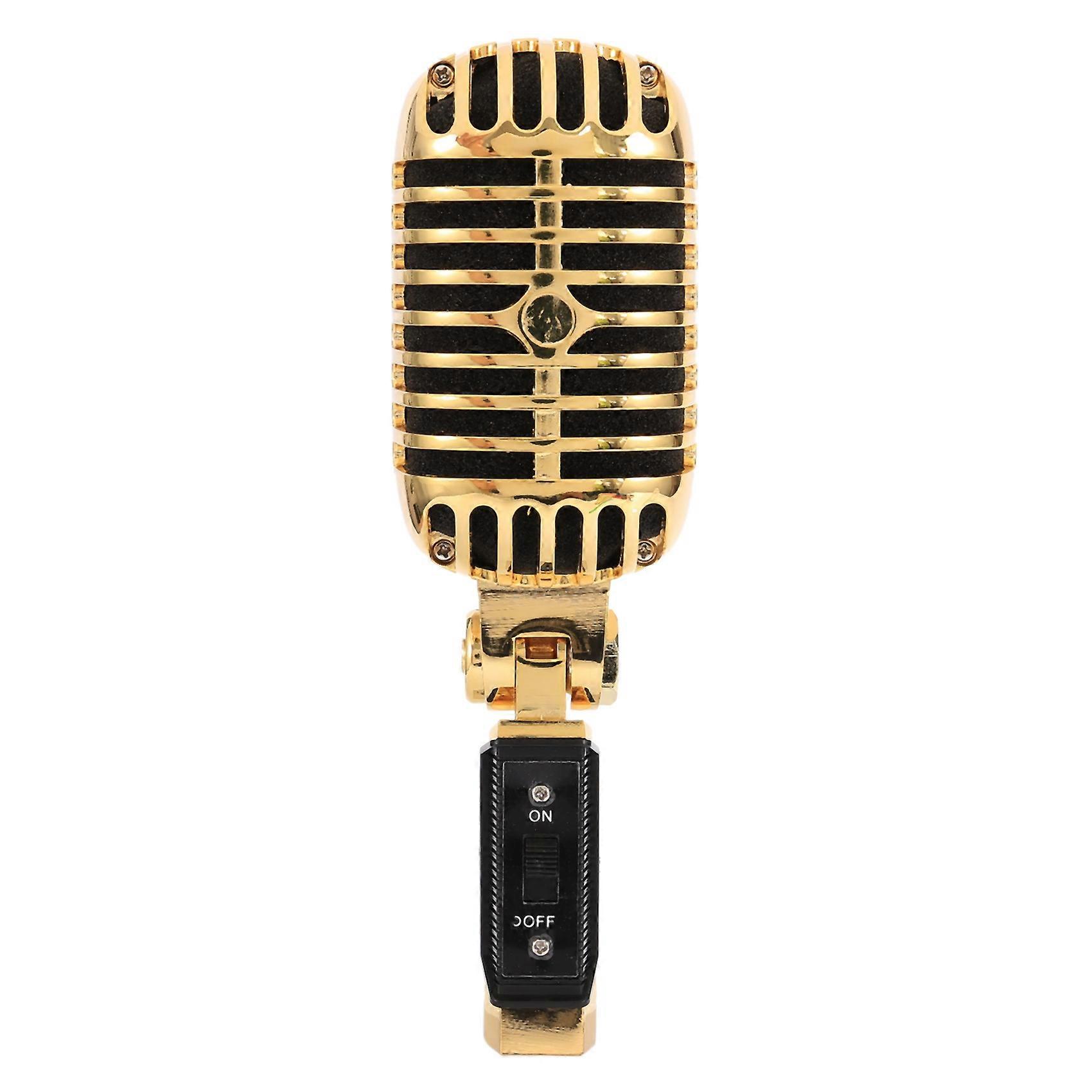 Professional Wired Vintage Classic Microphone(Gold)
