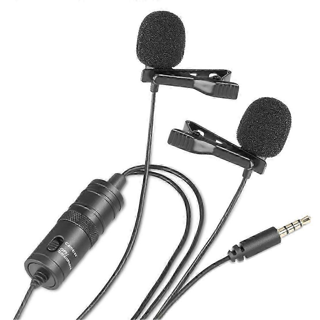 4M Professional Condenser Lavalier Microphone for SLR Photography Interview Recording Lapel Mictoph