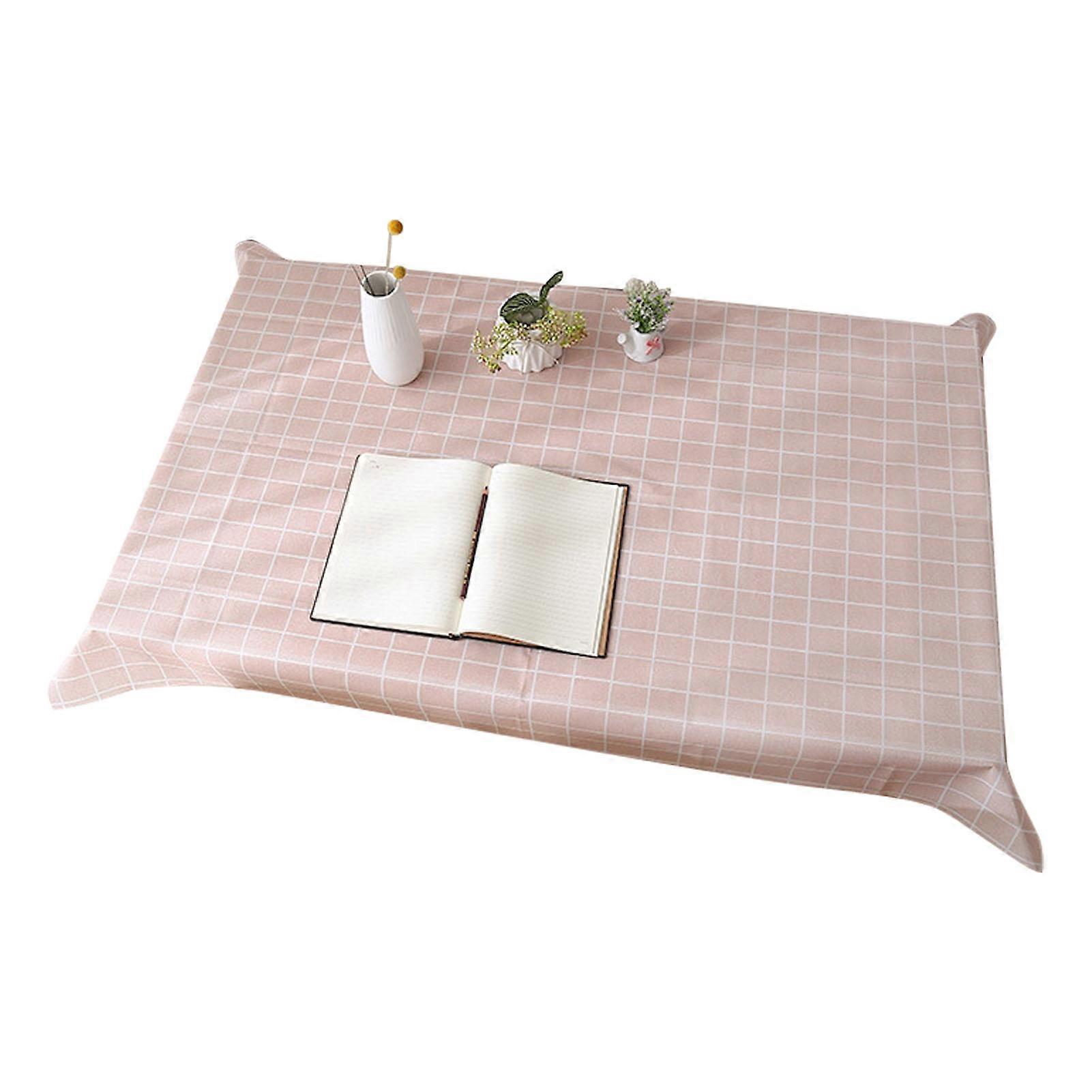 Waterproof PVC Plaid Tablecloth 137x152cm for Dining Table