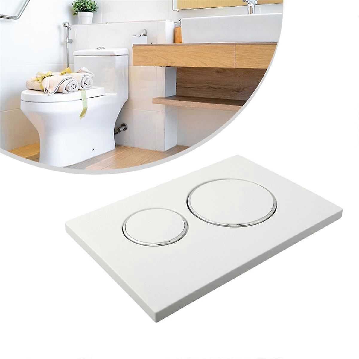 For Geberit Sigma20 Dual Flush Plate White Color Chrome Design Rings