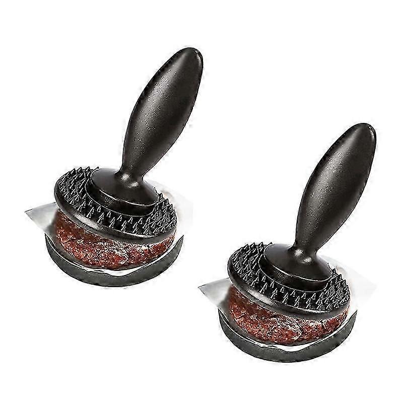 2Pcs Reversible Meat Tenderizer and Pounder, 3-In-1 Dual Sided Meat Tenderizer, Hamburger Press Pat