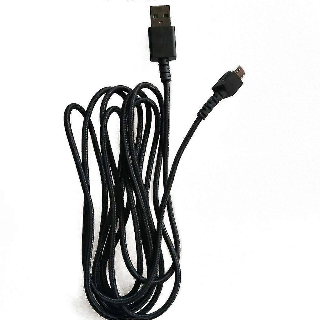 Durable Mouse Lines Replacement PVC USB Charging Mouse Cable for Mamba HyperFlux Mouse Black