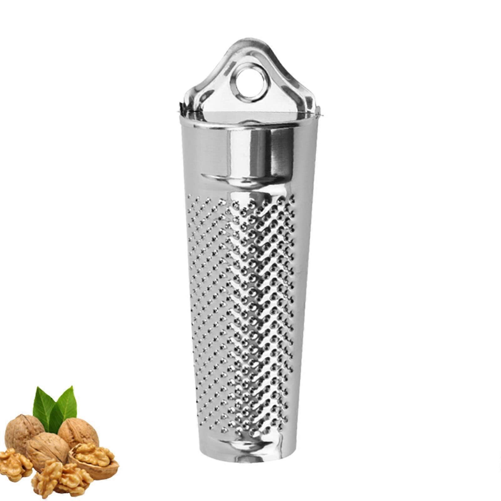 Coconut Grater Stainless Steel Handheld Hopper Multi-Function Hard Cheese Citrus Garlic Nuts Coconut Shredder Tool