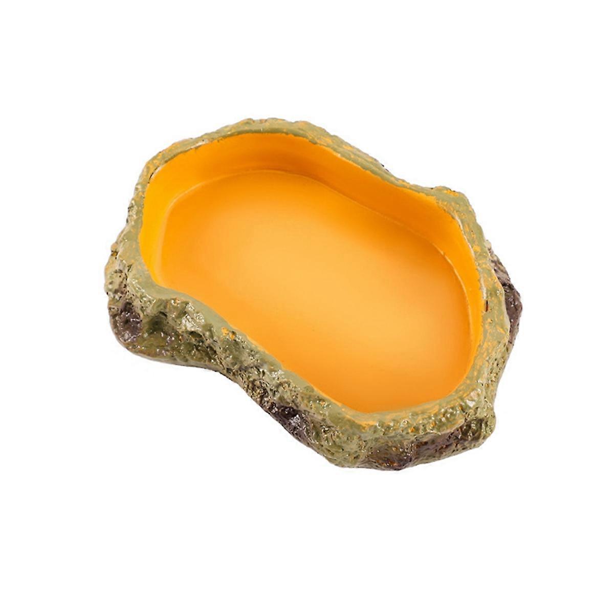 Reptile Feeding Bowls Terrarium Plate for Frog Tortoise,S