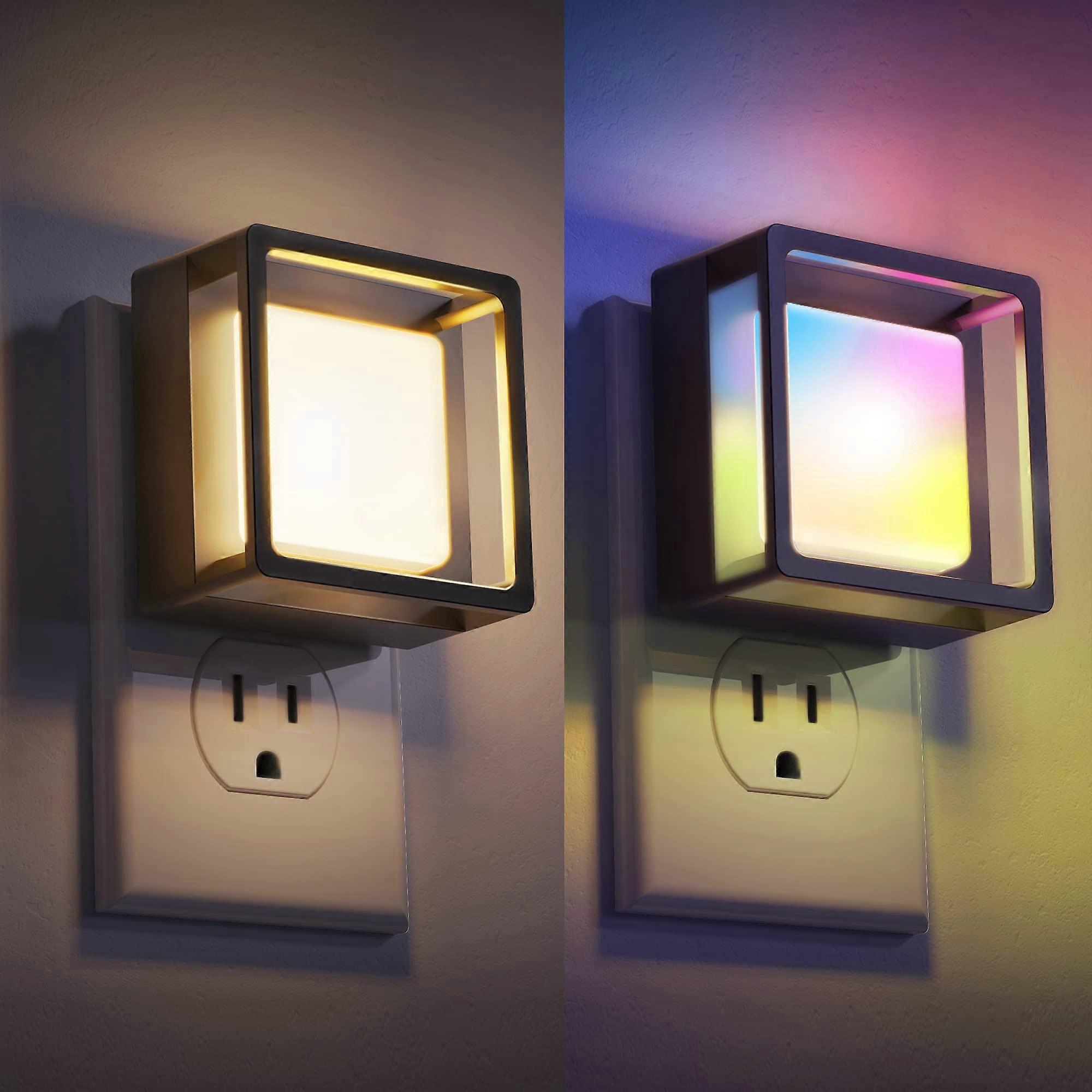 4 Pack LED Night Lights with Color Changing and Dusk to Dawn Sensor for Kids Room