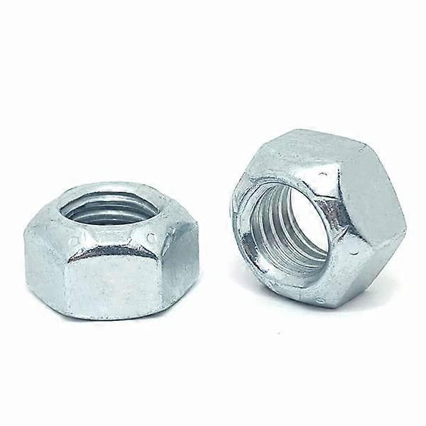 9/16'-18 Grade 8 Zinc Hex Prevailing Torque Top Lock Nuts - 6 Pack, High Strength, Locking Nut for Secure Fastening