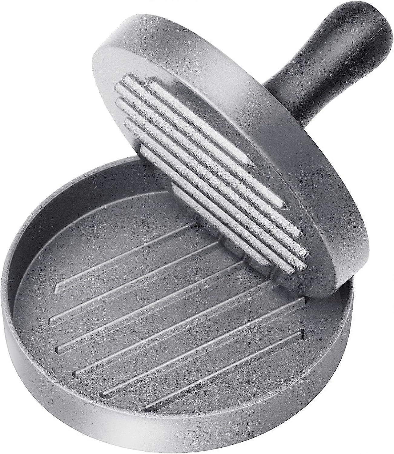 Food Grade Stainless Steel Burger Press with ABS Handle, Non-Stick Burger Press, 11cm, 50 x Hamburger Paper Sheets Included