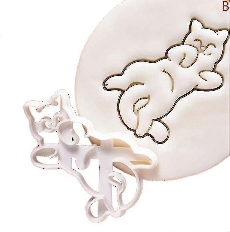 1/3pcs Kat Cookie Cutters Kitty Butt Shape Diy Biscuit Cookie Mold Stamp Bakeware Shytmv