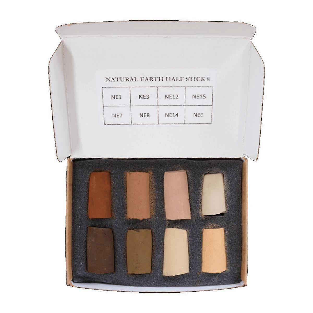 Unison Colour Soft Pastels Natural Earth Half Stick 8 Set