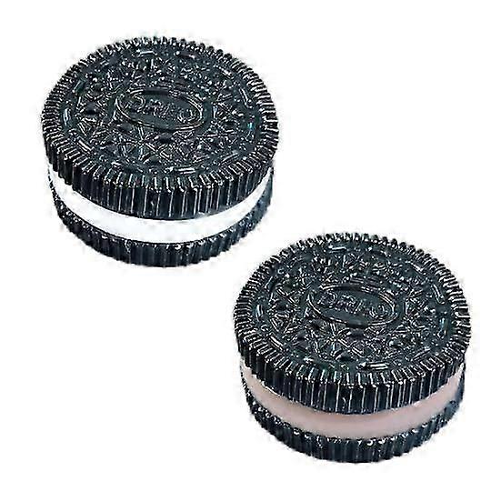 2Pcs Chocolate Cookie Squeeze Toy Slow Rebound TPR Stress Relief Portable