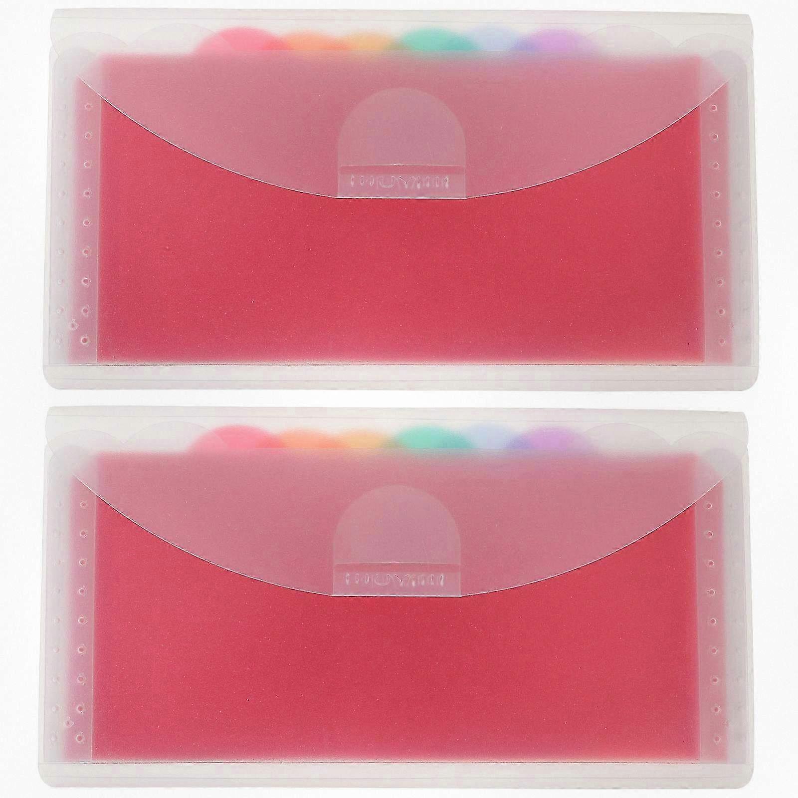 2Pcs Plastic Accordion Folder for Receipts, Small Organizer for Money and Documents, Perfect for Keeping Your Files Neat and Sorted