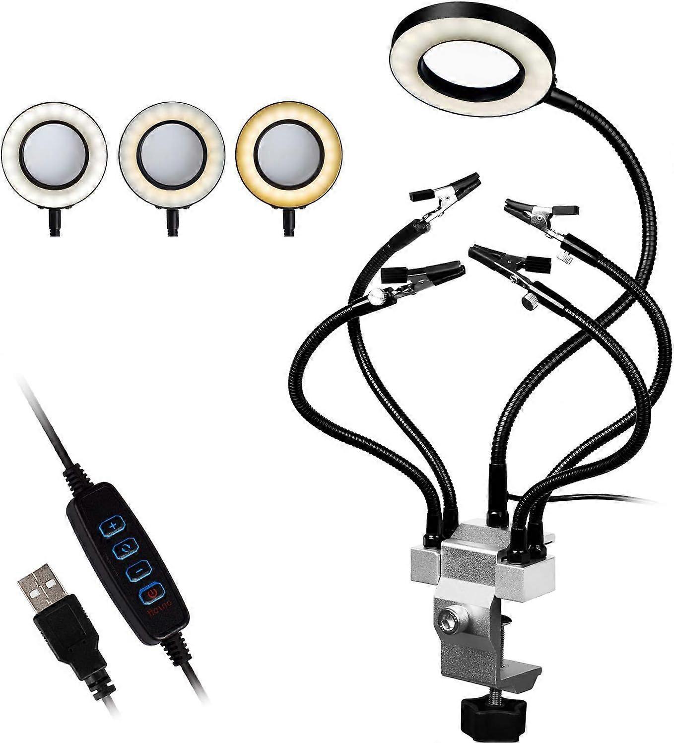 Multi-Function Soldering Helping Third  Hand, many accessories and 3 Modes LED