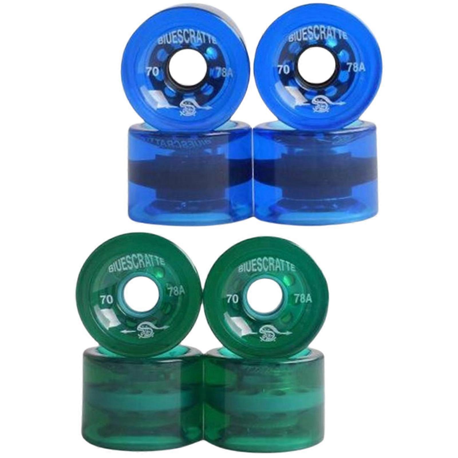 8 Pieces 8x Durable Skateboard Wheels High Performance PU Roller Wheel