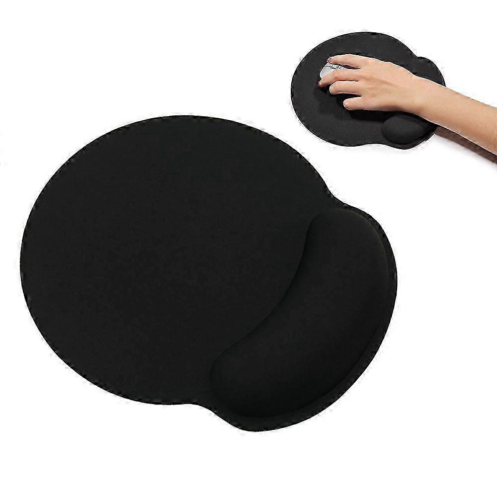 Thin Mouse Pad with Wrist Rest - Black