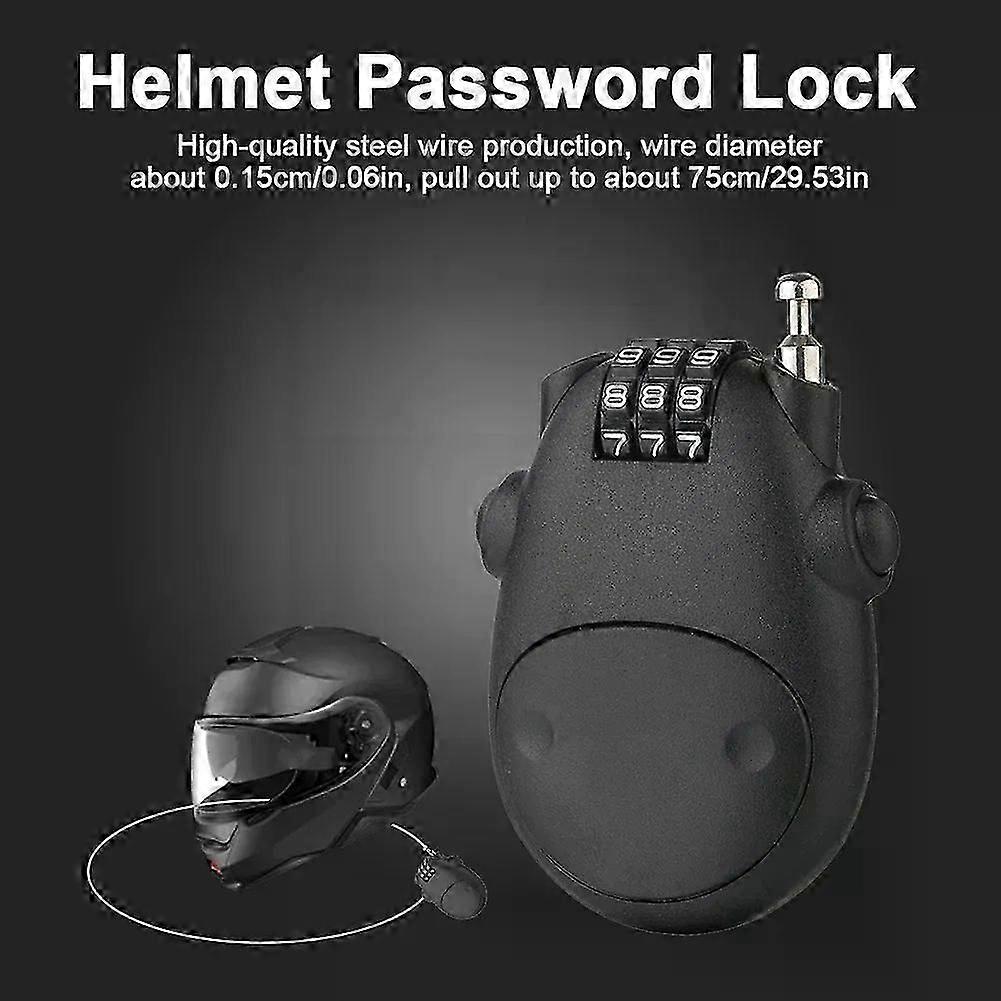 Universal Motorcycle Helmet Password Lock Telescopic Wire Rope Steel Cable Code Lock Suitcase Car Sled Helmet Password Lock