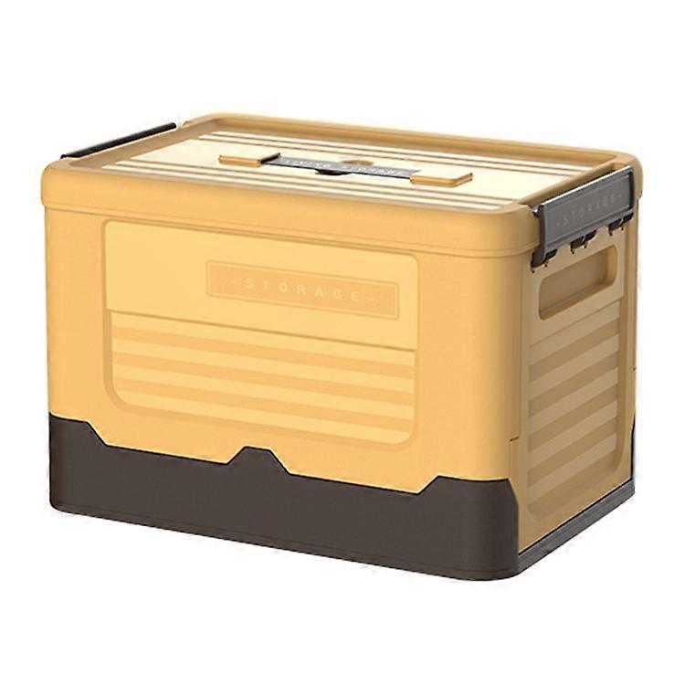 PP Lidded Storage Bin Foldable Storage Box Stackable Container for Outdoor Home Storage, Size: S