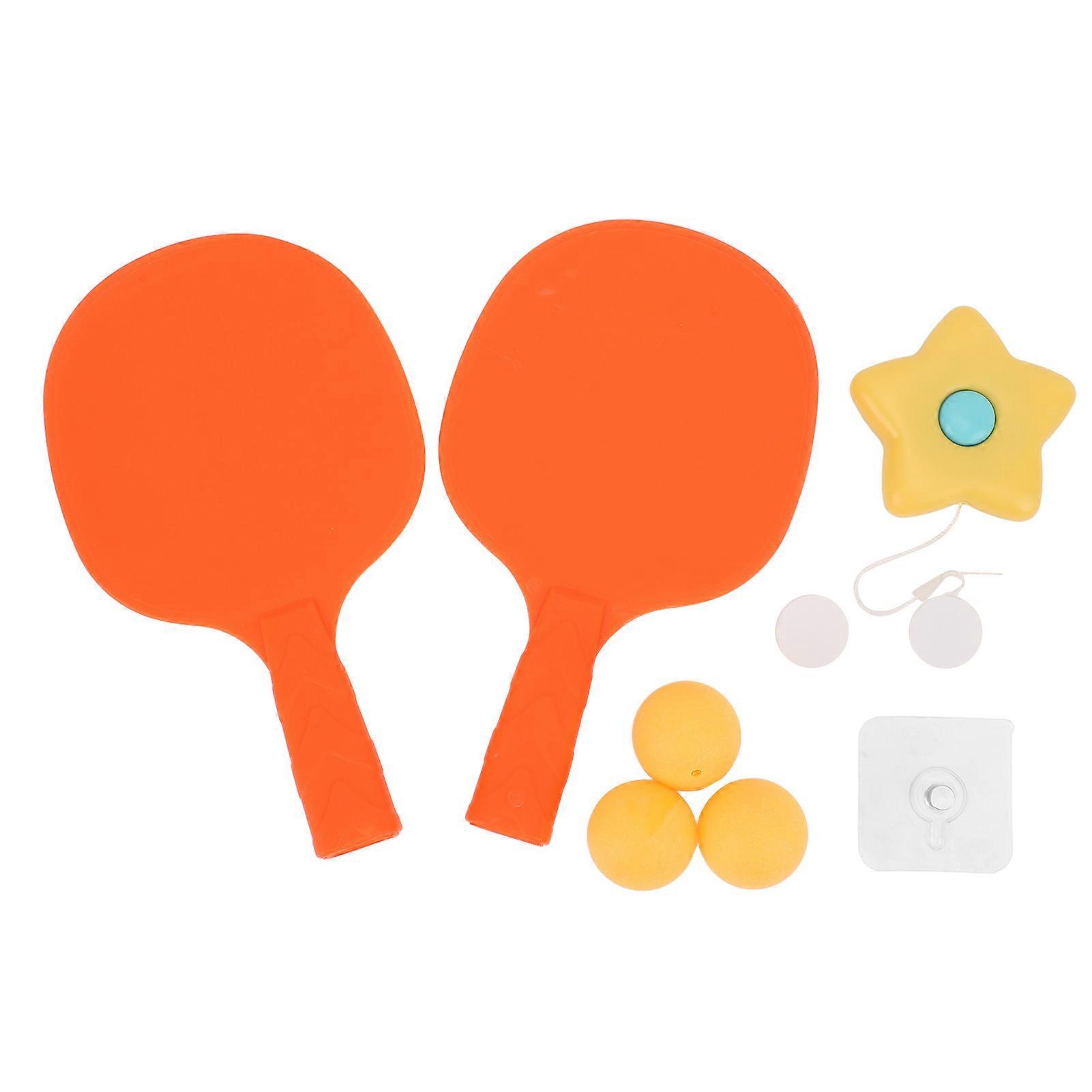 Hanging Table Tennis Trainer Parent and Child Pingpong Game Exerciser Indoor Hand Eye Coordination Training Device with Racket and Balls for Children