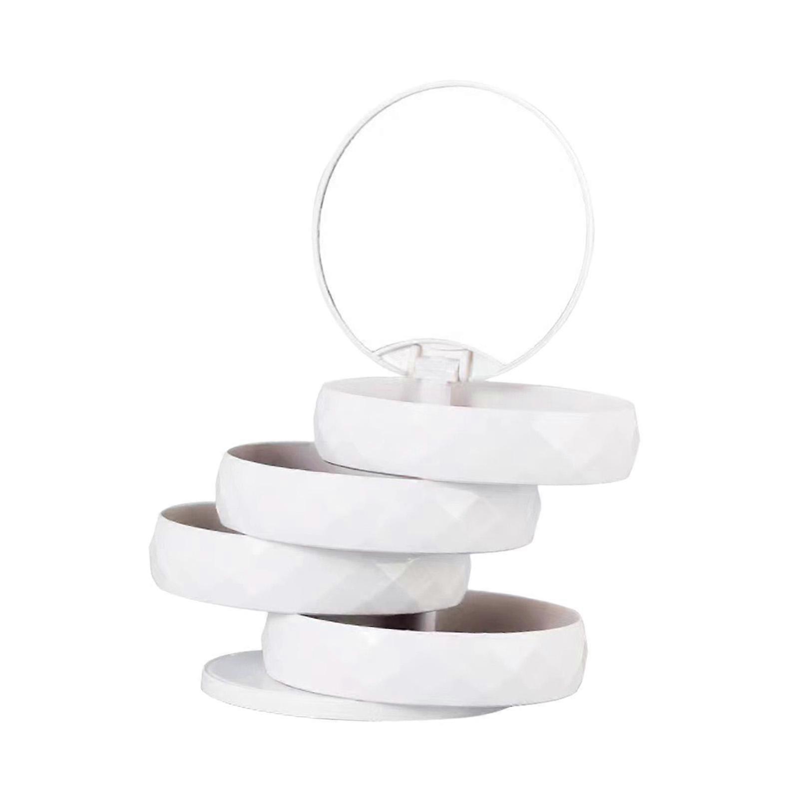 Jewelry Box for Women Multi Function Storage Box 360 Degree Rotation with 4