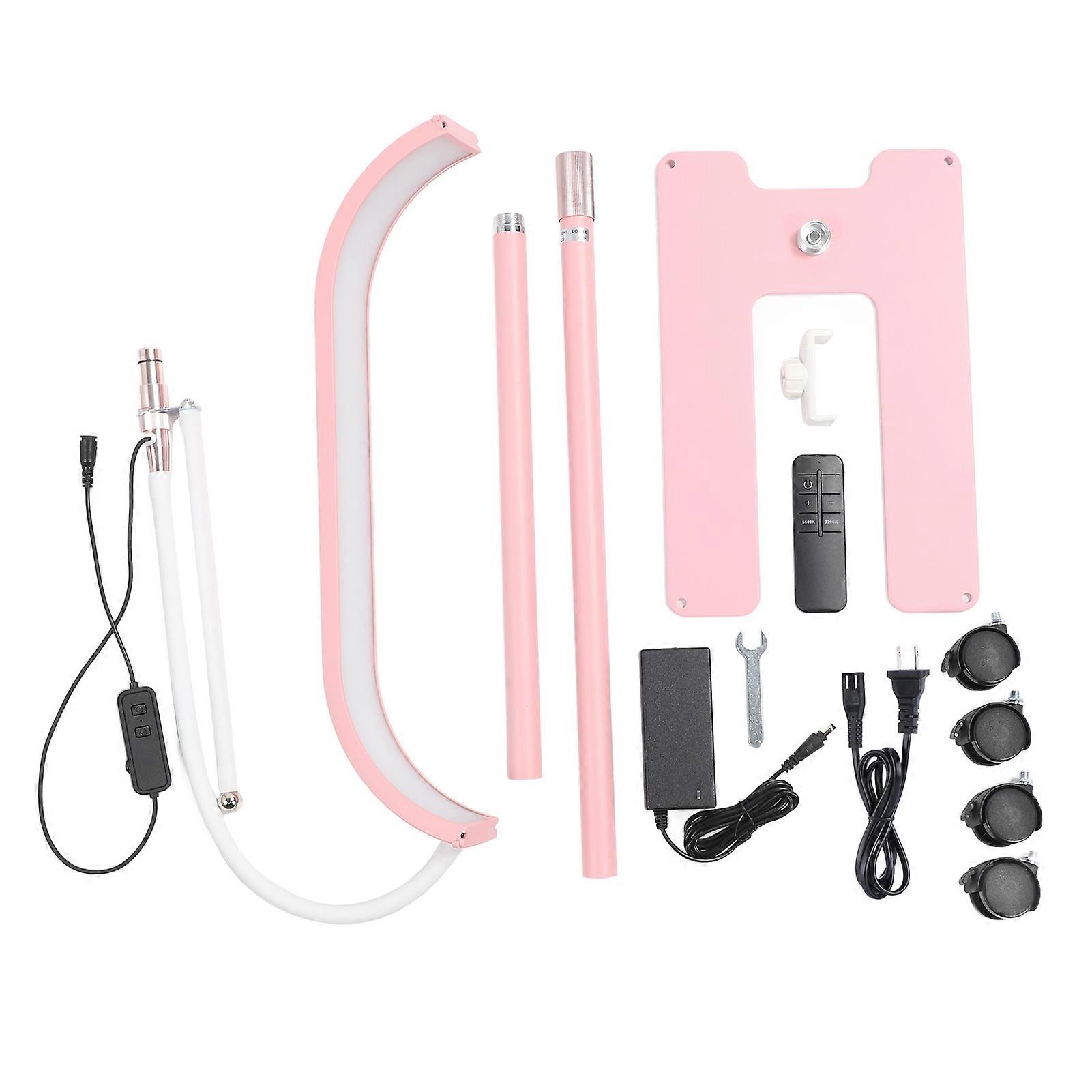 Eyelash Floor Lamp: Adjustable, Remote-Controlled Light with Phone Holder for Professionals