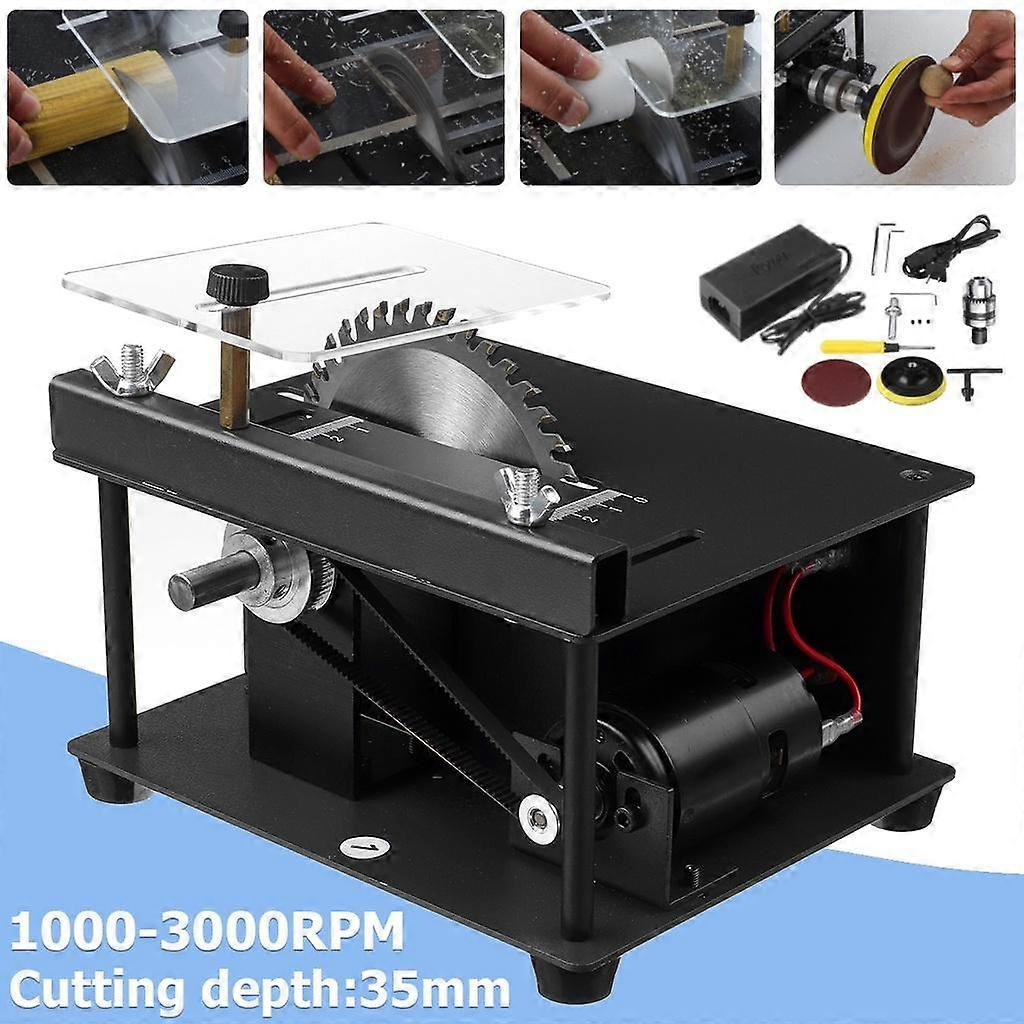 Multifunctional Electric Table Saw Adjustable Speed mini Desktop Circular Saw Cutter Set for Wood Plastic Acrylic