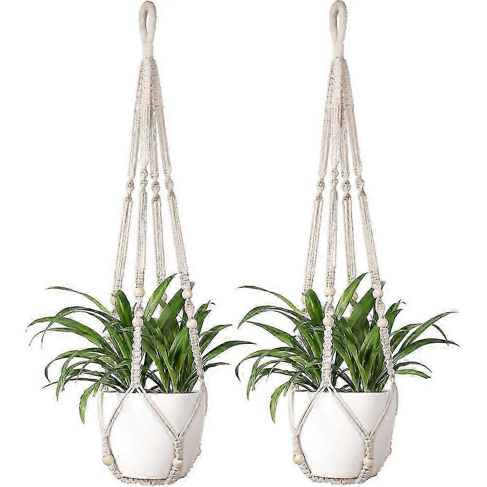 Makramee Pflanze Kleiderbügel 2Pcs 90cm Baumwolle Blumentopf Kleiderbügel