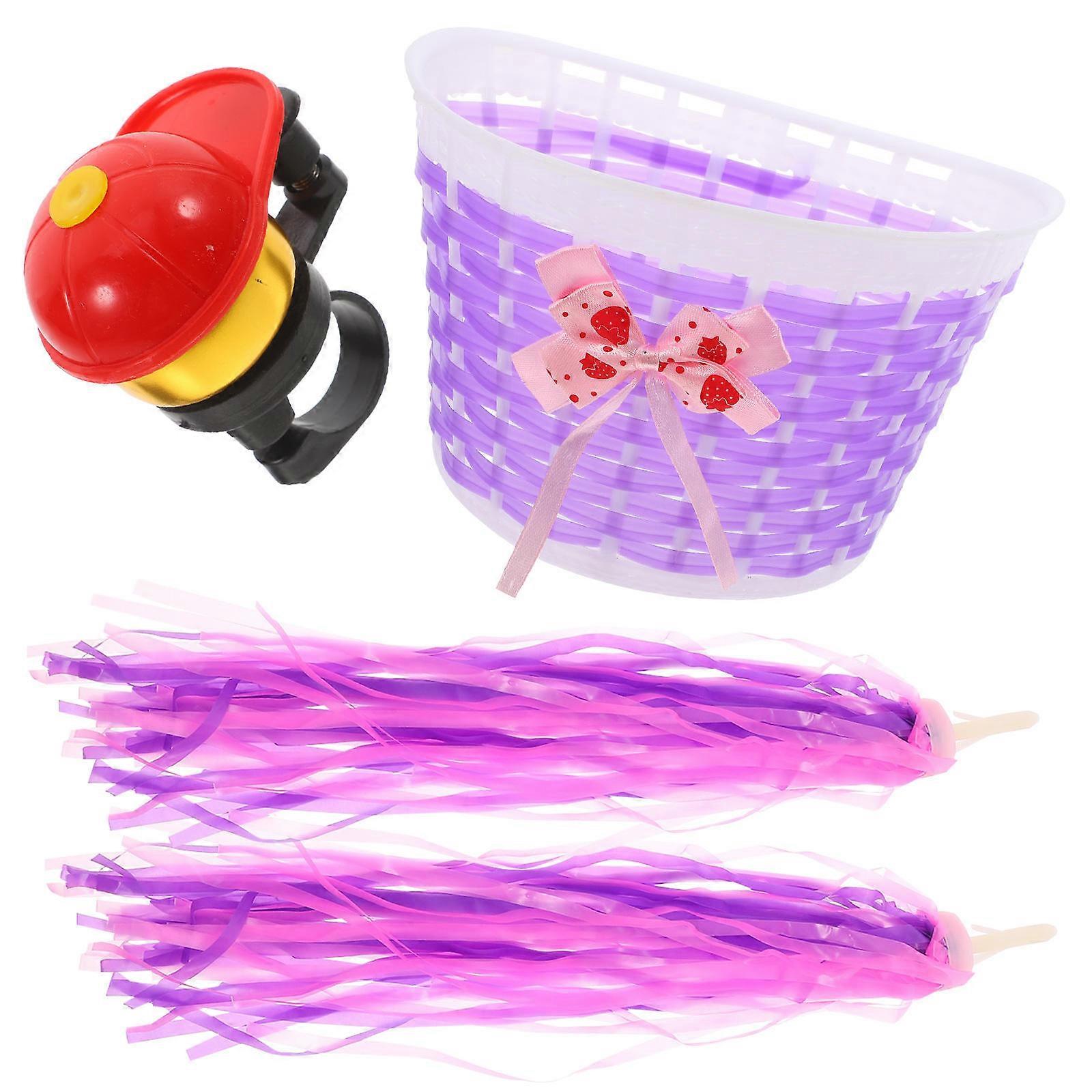 Creative Bike Bell, Childrens Bike Enhancement Kit with Basket and Streamer Attachments