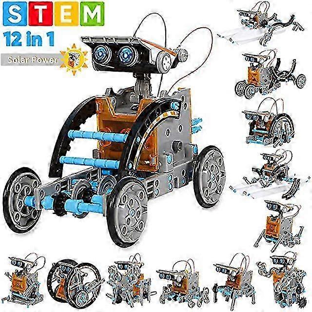 12 in 1 Educational Science Kit Toys Featuring Solar Technology and Robotics for Children Aged 6-12 Years Old