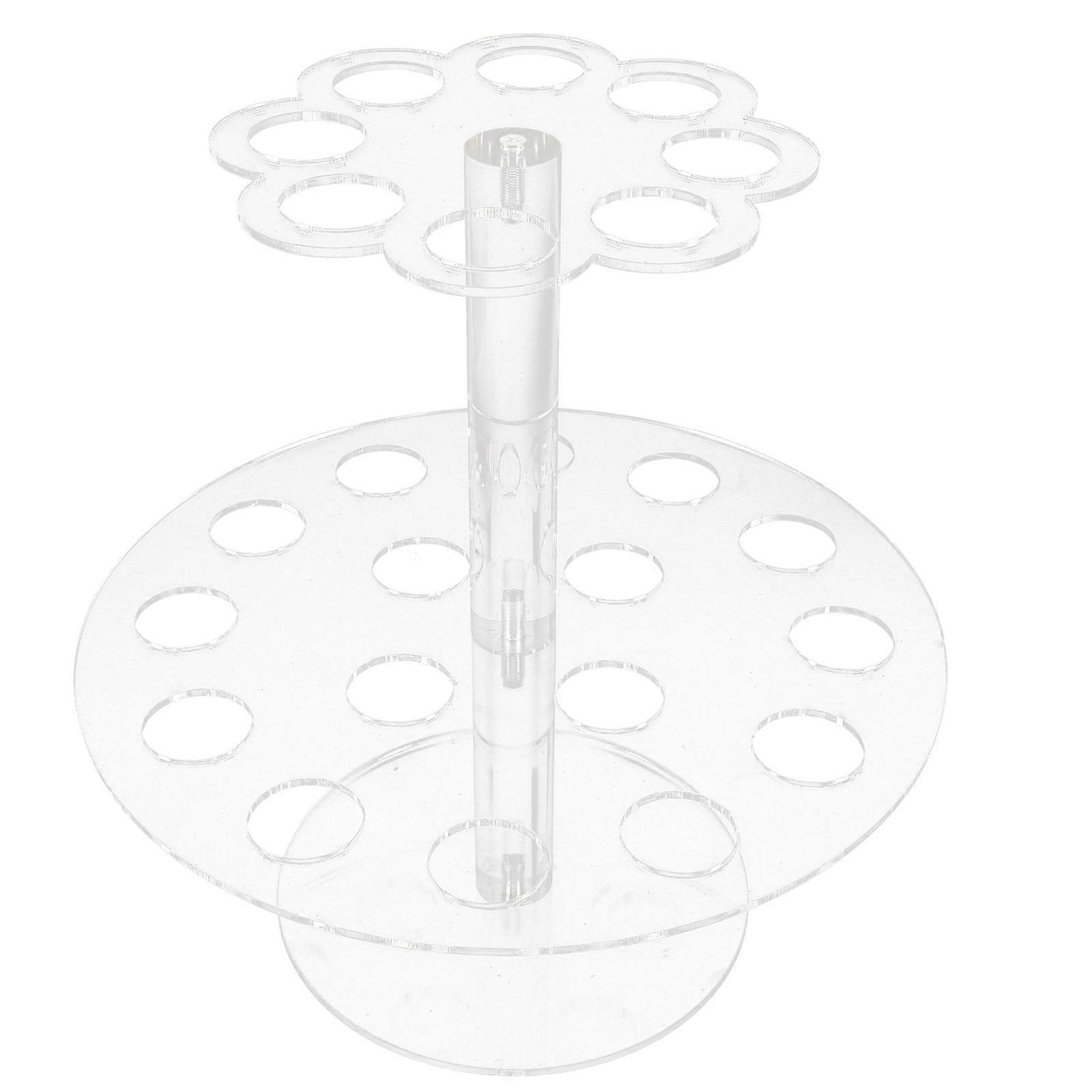 Pastry Cone Holder Storage Display 2-Tier Ice Cream Cone Holders Transparent Acrylic 1Set