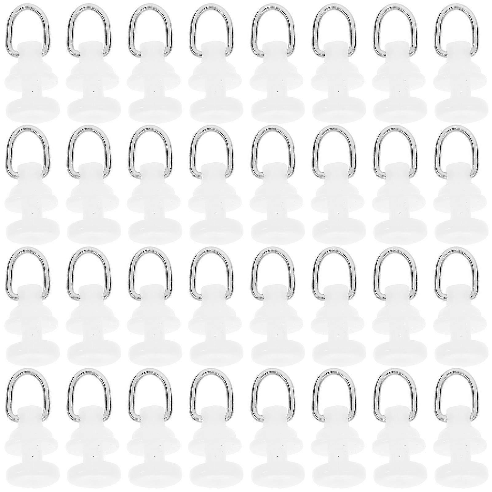 Curtain Track Pulley Hooks Easy Installation For Home Office Hotel Use 50Pcs White