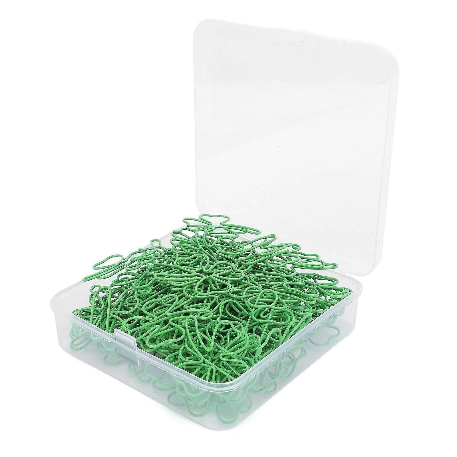 Green paperclip, Versatile decorative clips of 100 reusable pieces for the home office school (3 sheets) 3 sheets 3 sheets