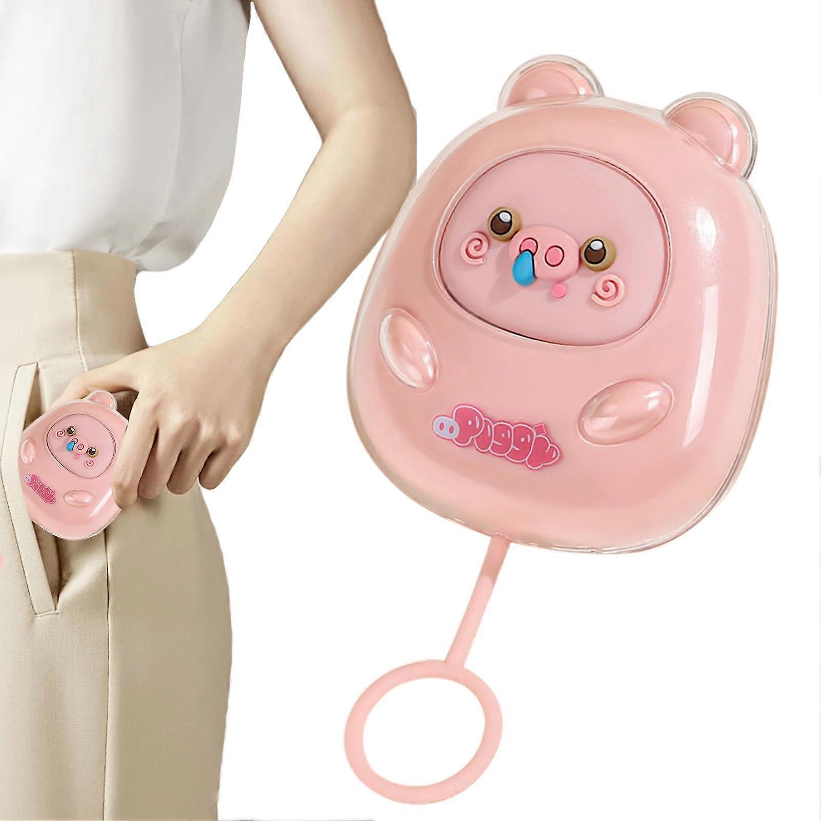 Rechargeable Electric Hand Warmer, Compact USB Portable Heater, Ergonomic Energy-Efficient Design, Pink Color for Hiking and Office Use