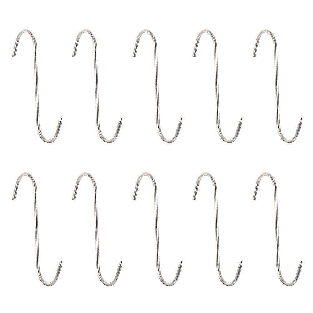 Metal S Hooks Stainless Steel For Butchering Meat Processing 10Pcs