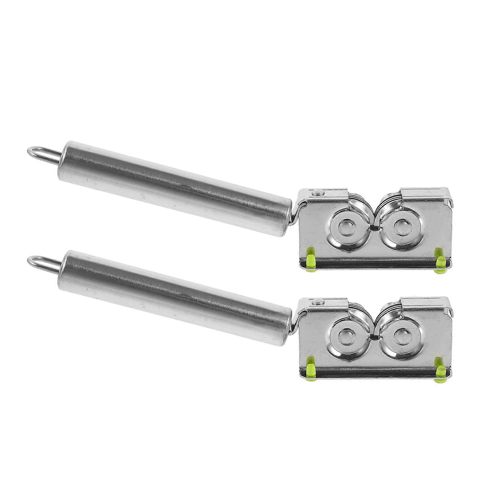 Reusable Sharpening Tool Kitchen Gadget Compact Shape Silver Color For Kitchen Use 2Pcs