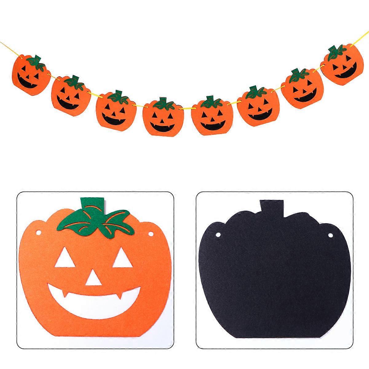 Güz Kabak Keçe Afiş Cadılar Bayramı Dekorasyon Turuncu 16*15cm Parti Atmosferi 1 Adet