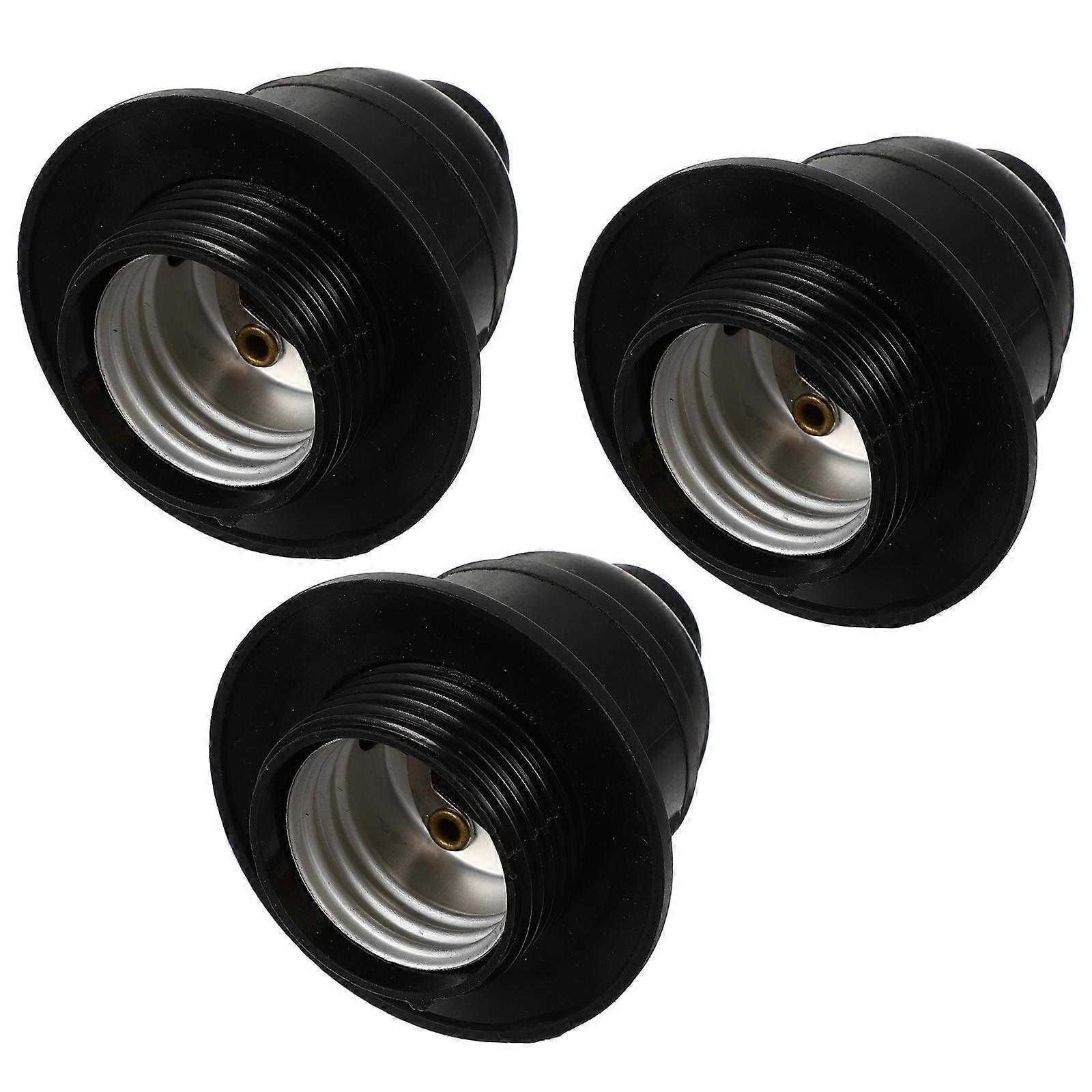 Lamp Sockets Durable Light Screw Sockets Composite Material 3Pcs For Electrical Installation