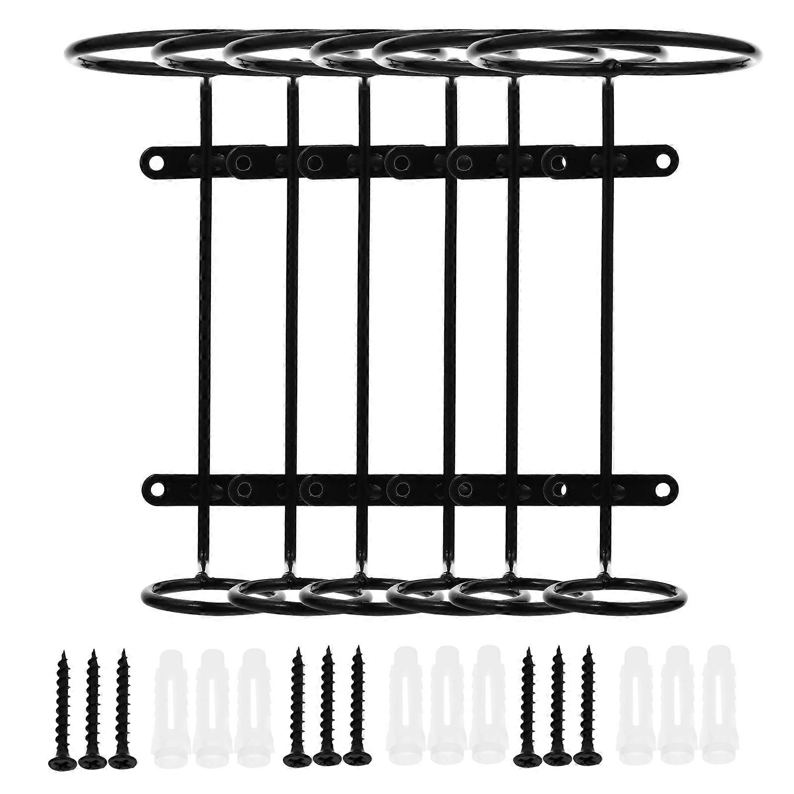 6pcs Wall Mounted Rack, Creative Holder for Home, Office, Bar, Party Space Saving & Decorative Storage Solution