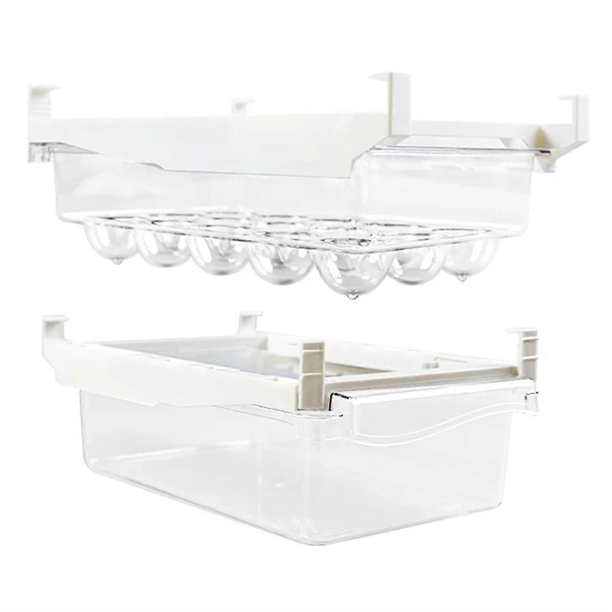 Fridge Organizer Set, Under-Shelf Drawer for Fruit