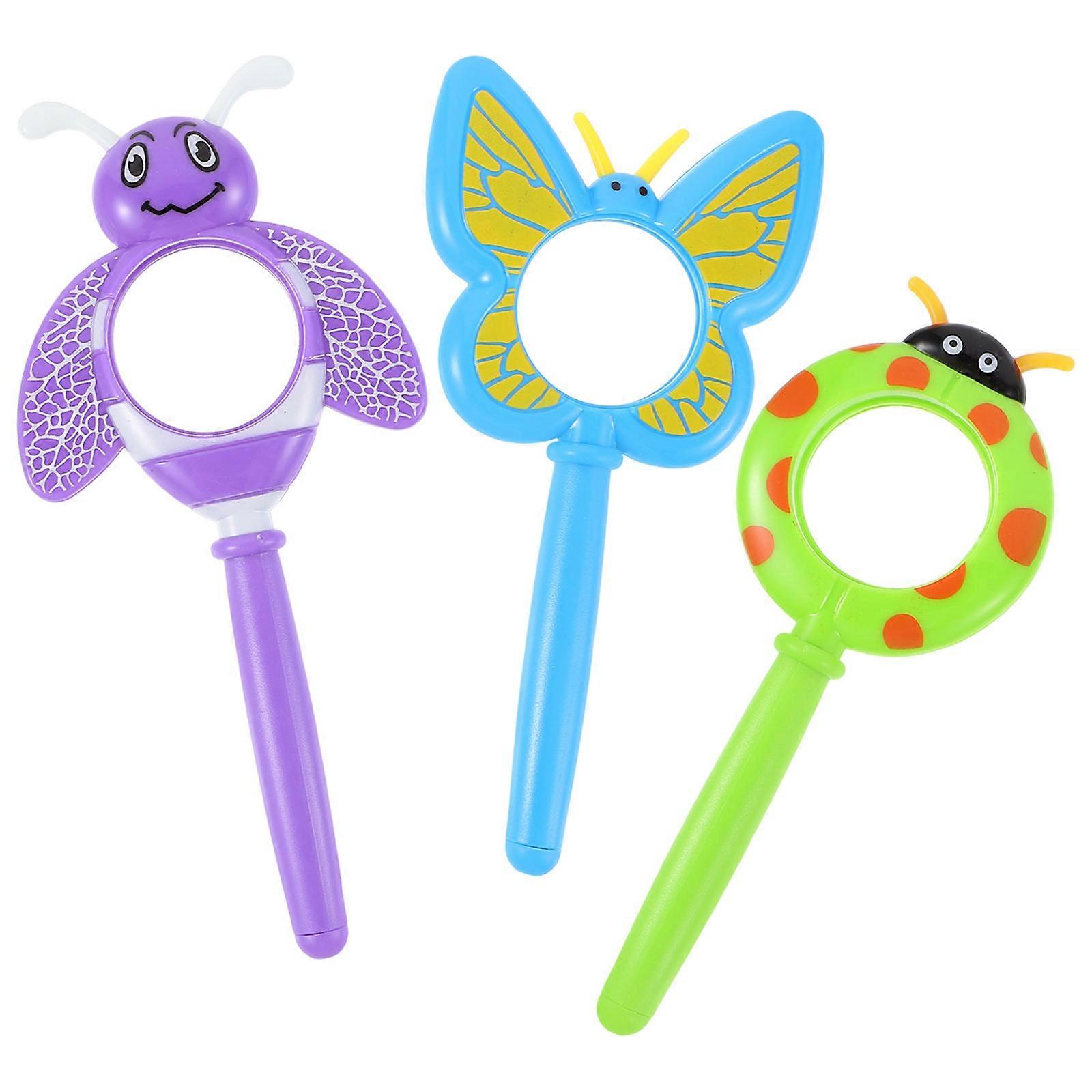 Science Viewers For Kids Handheld Magnifier Insect Observation Tool Children Toy Ladybird Shape 14.5X7.00X1.00CM 3Pcs
