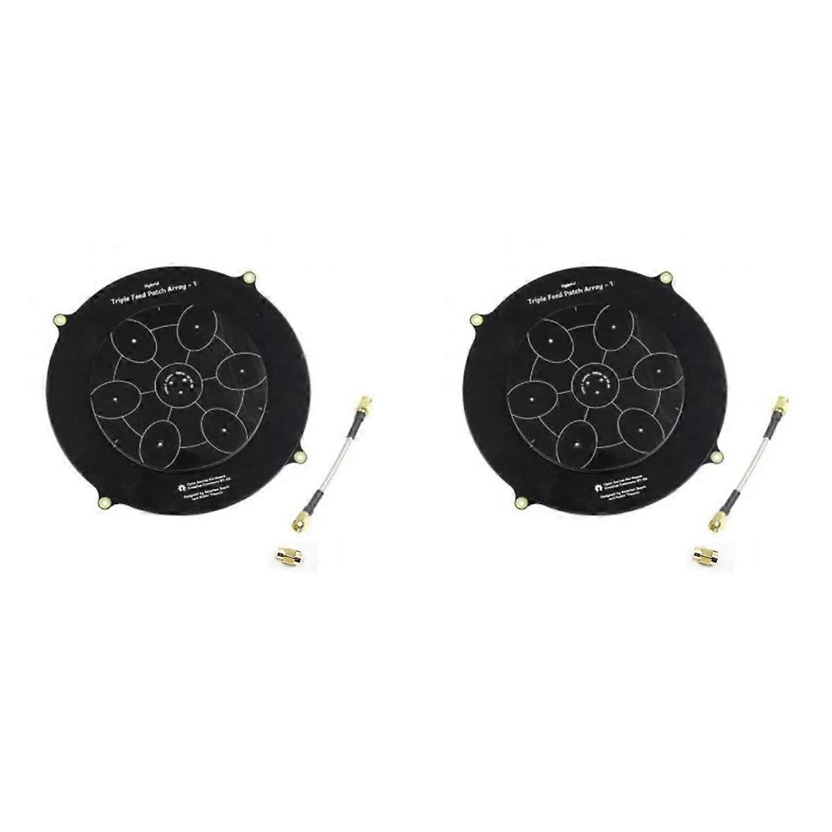 150mm Triple Feed Patch 5.8GHz 14DBi Pagoda Array FPV Antenna Black