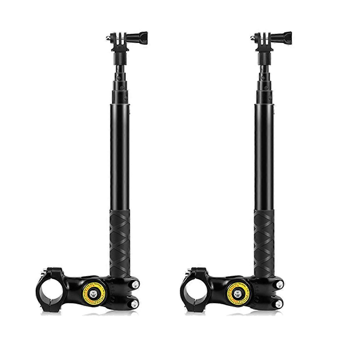 2X Motorcycle Bicycle Handlebar Fixture Phone Camera Mount Bracket Adapter & Monopod Stand for X3/ON