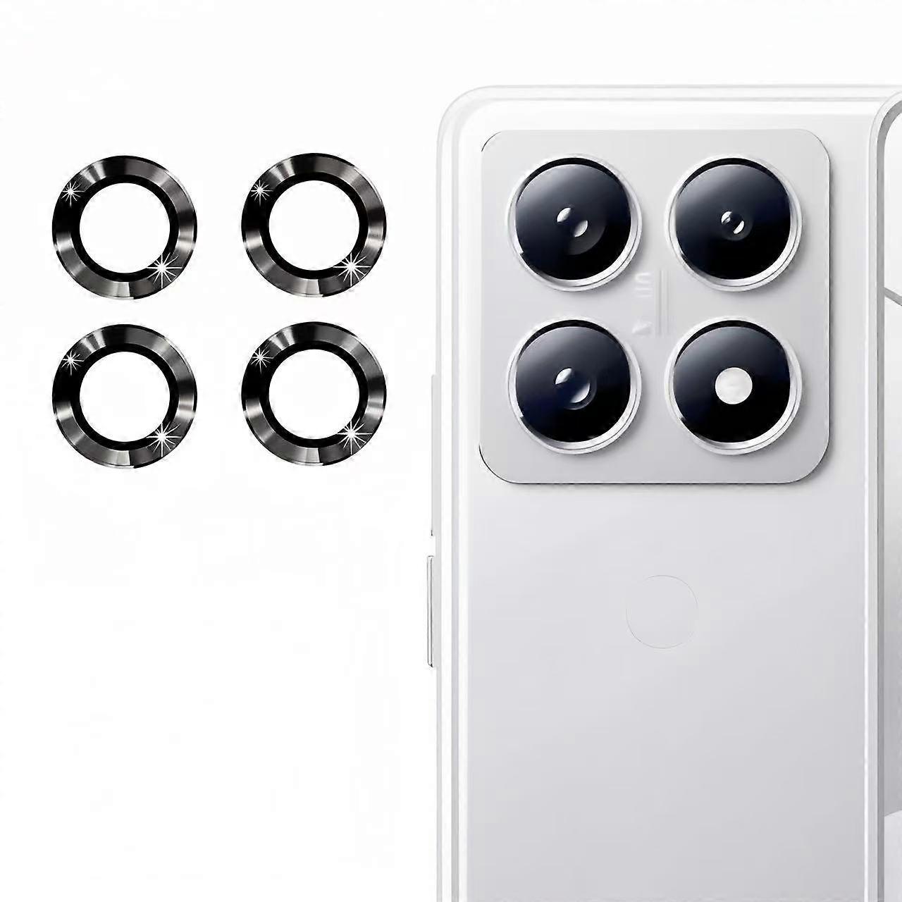 תואם ל Xiaomi 14T Pro מצלמה מגן עדשת WANLONFENG מתכת CD מרקם זכוכית מחוסמת עדשת סרט