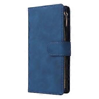 Case For Iphone 13pro Royal Blue Zipper Card Holder Belt Lanyard Magnetic Buckle Wallet Photo F Zz313